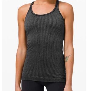 Lululemon Ebb To Street Tank (Light Support For B/C Cup) ribbed gray